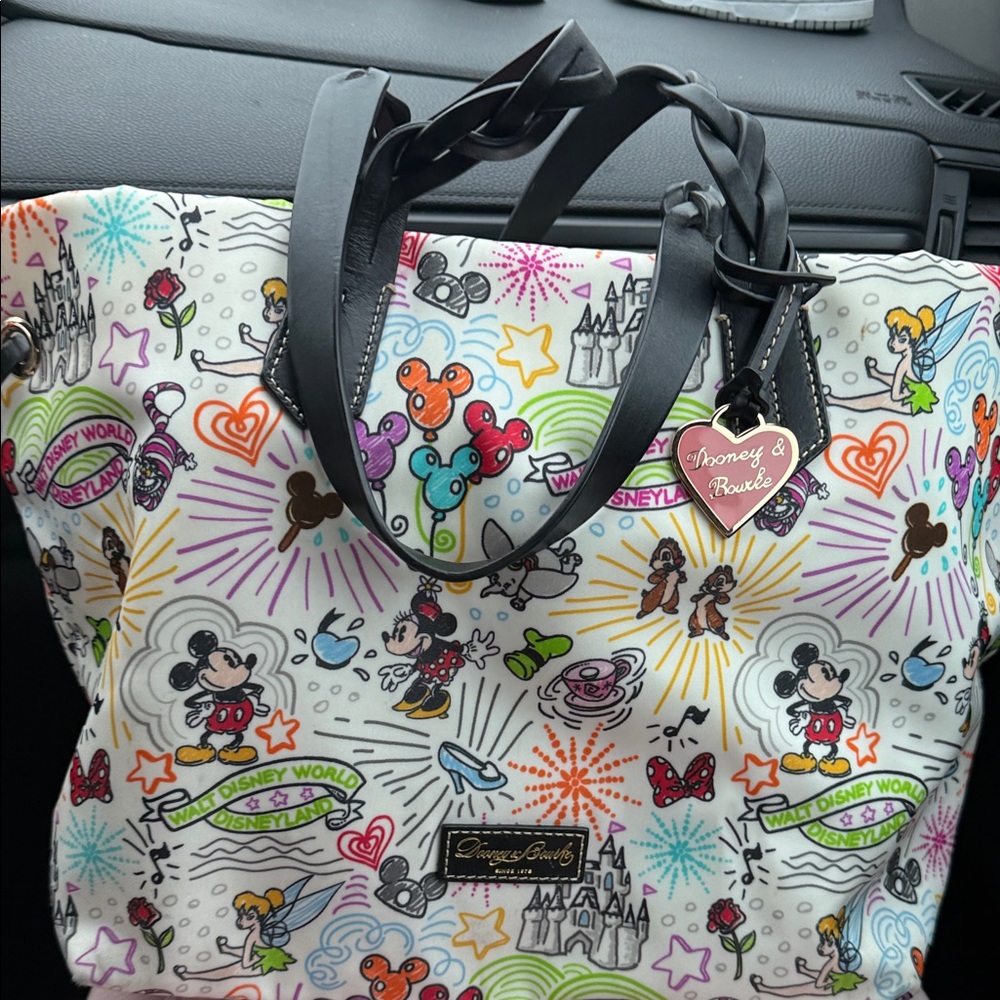 Dooney & Bourke Disney White Multicolor Tote
